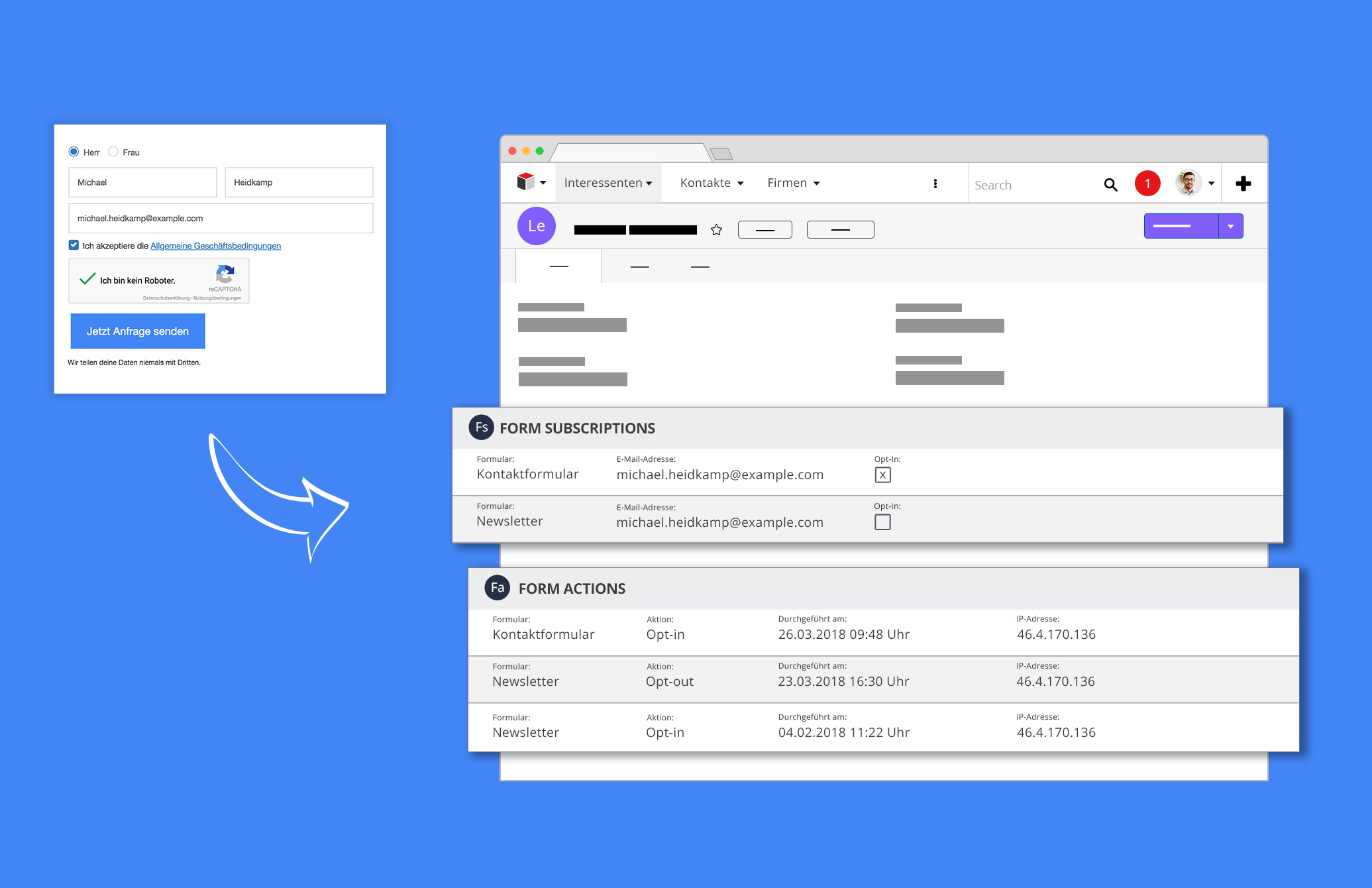 Double Opt-in Formular für Sugar von MyCRM