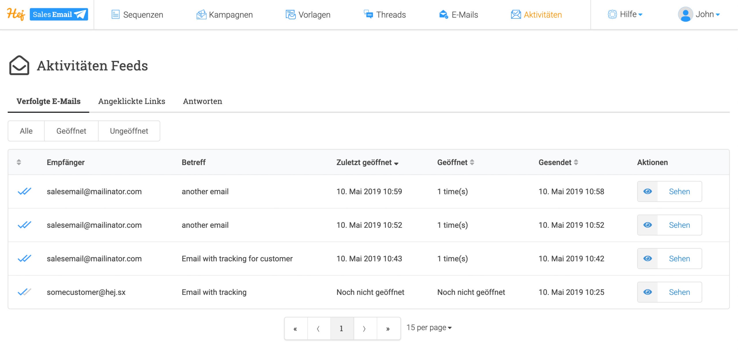 Wissen, wann es Zeit ist zu handeln durch E-Mail-Tracking direkt in SugarCRM
