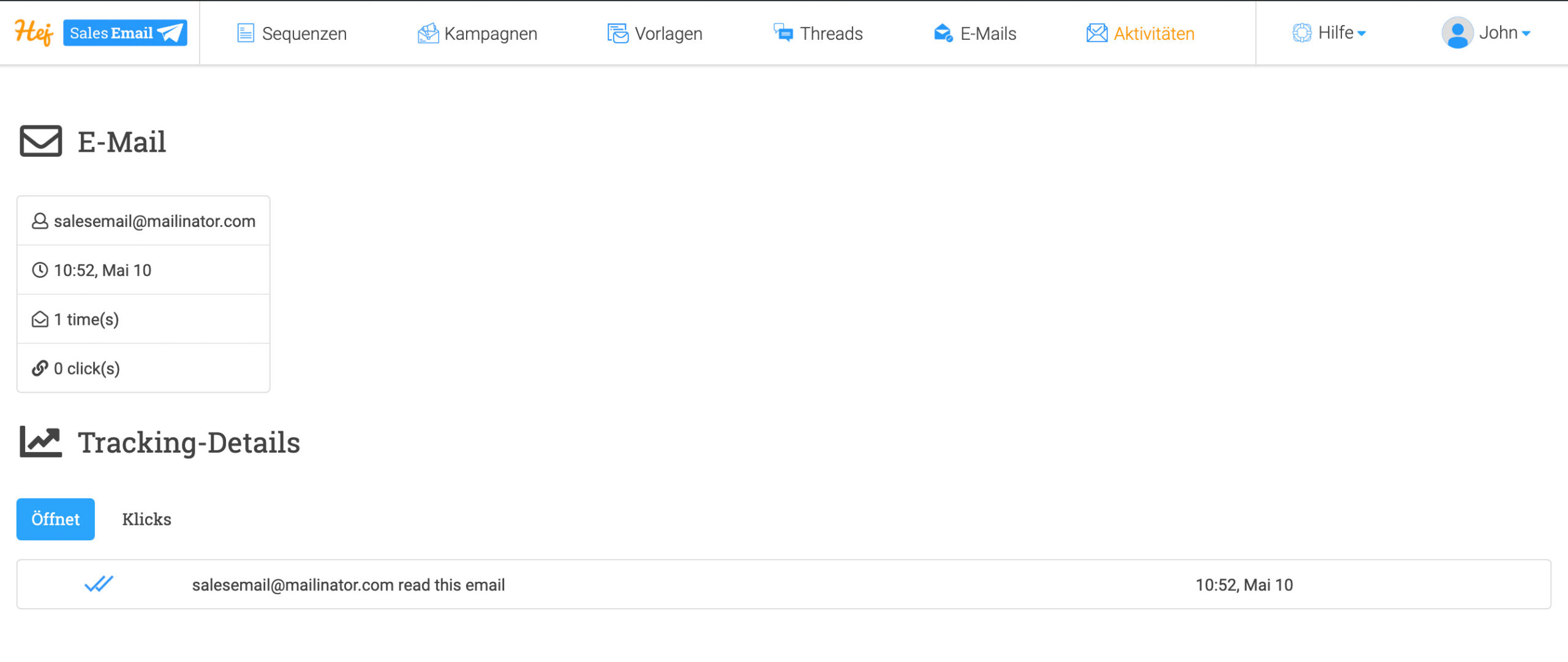 Wissen, wann es Zeit ist zu handeln durch E-Mail-Tracking direkt in SugarCRM