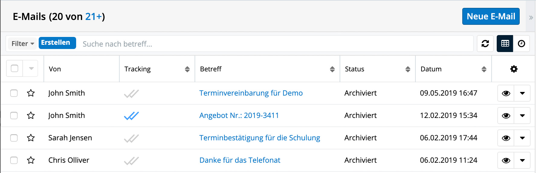 Wissen, wann es Zeit ist zu handeln durch E-Mail-Tracking direkt in SugarCRM
